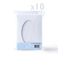 White Tri-Fold Oval Aperture Cards Pack