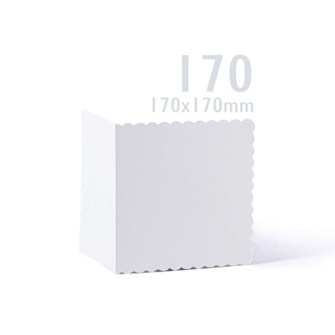 White V-Flap Envelope & Scalloped Card Pack