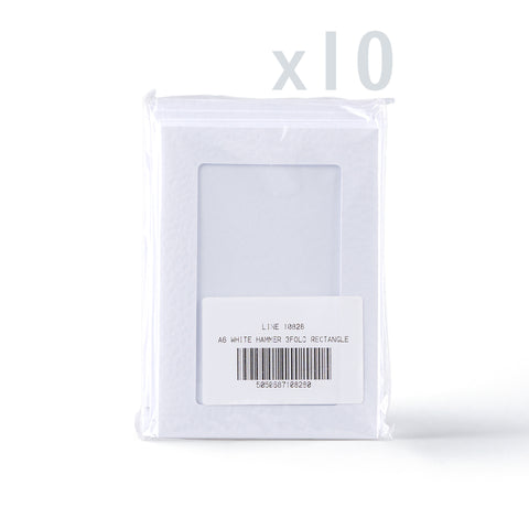 White Hammered Rectangle Aperture Cards Pack