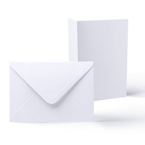 White V-Flap Envelope & Smooth Card Pack
