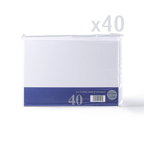 White V-Flap Envelope & Smooth Card Pack