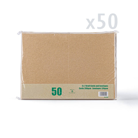 Kraft V-Flap Envelope & Kraft Card Pack