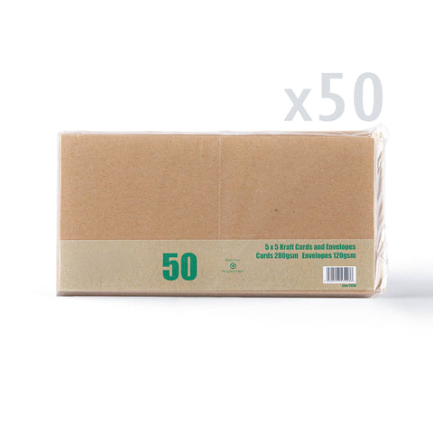 Kraft V-Flap Envelope & Kraft Card Pack