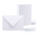 White V-Flap Envelope & Linen Card Pack