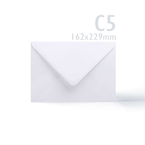 White V-Flap Envelope & Linen Card Pack