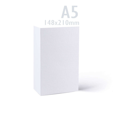White V-Flap Envelope & Linen Card Pack