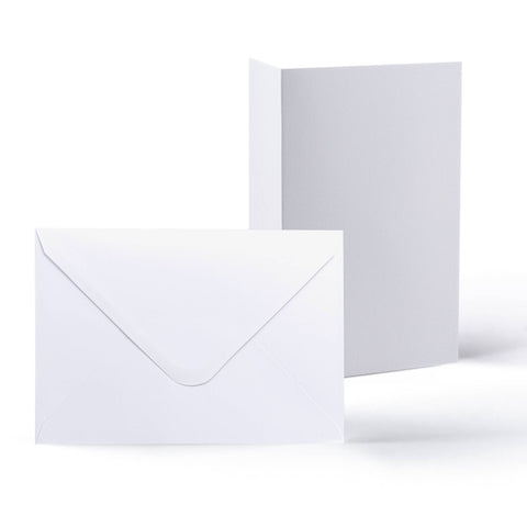 White V-Flap Envelope & Smooth Card Pack