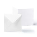 White V-Flap Envelope & Linen Card Pack