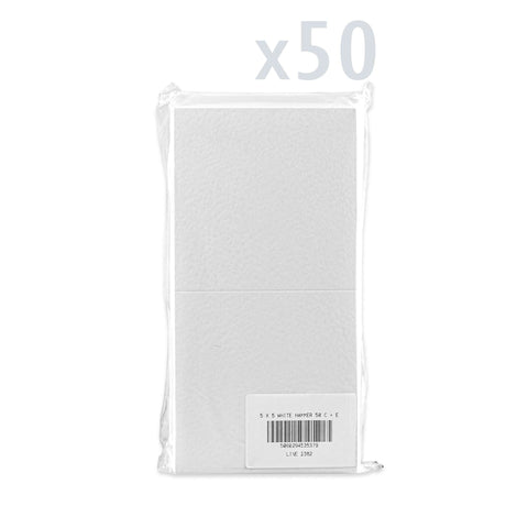 White V-Flap Envelope & Hammered Card Pack
