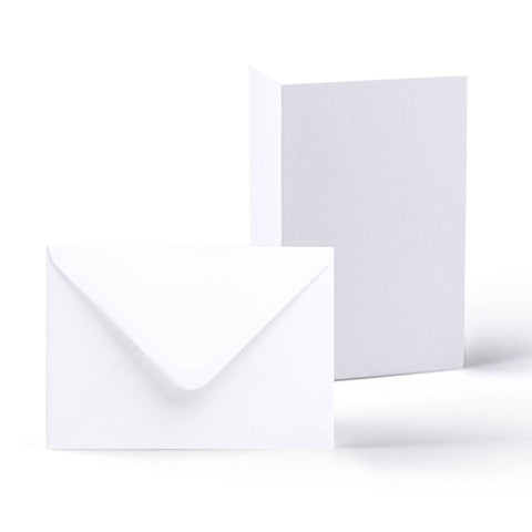 White V-Flap Envelope & Smooth Card Pack