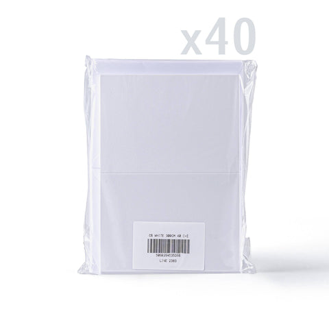 White V-Flap Envelope & Smooth Card Pack
