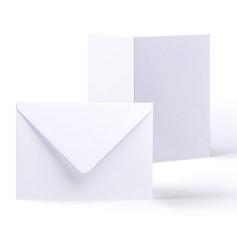 White V-Flap Envelope & Smooth Card Pack