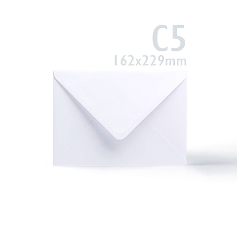 White V-Flap Envelope & Smooth Card Pack