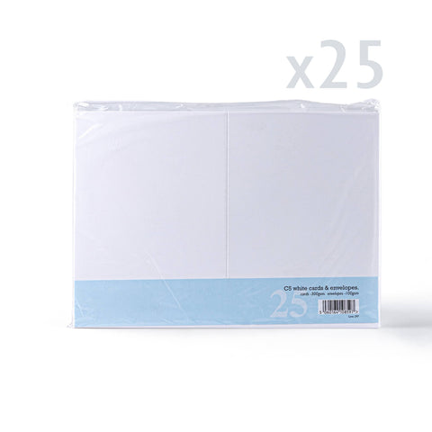 White V-Flap Envelope & Smooth Card Pack