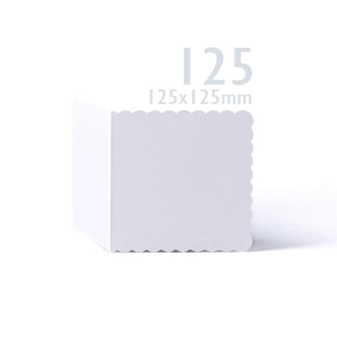 White V-Flap Envelope & Scalloped Card Pack