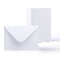White V-Flap Envelope & Scalloped Card Pack