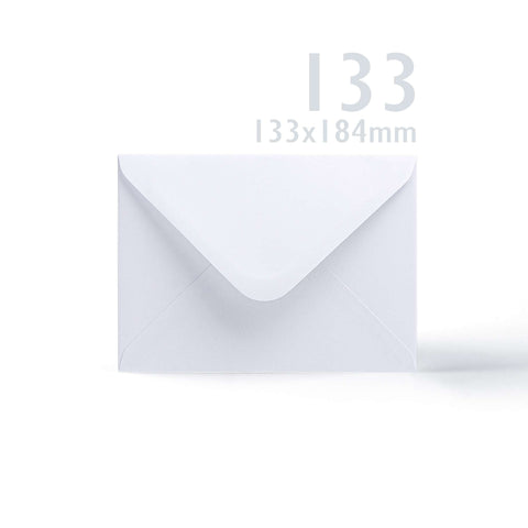 White V-Flap Envelope & Scalloped Card Pack