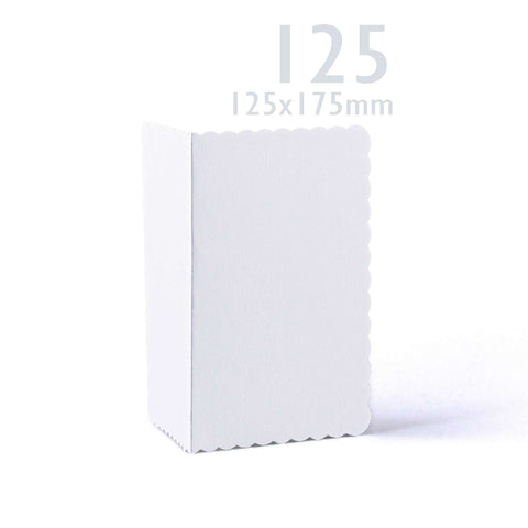 White V-Flap Envelope & Scalloped Card Pack