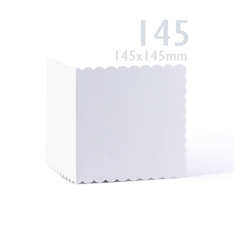 White V-Flap Envelope & Scalloped Card Pack