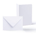 White V-Flap Envelope & Scalloped Card Pack