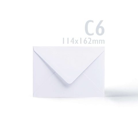 White V-Flap Envelope & Scalloped Card Pack