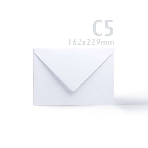 White V-Flap Envelope & Scalloped Card Pack