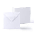 White V-Flap Envelope & Scalloped Card Pack