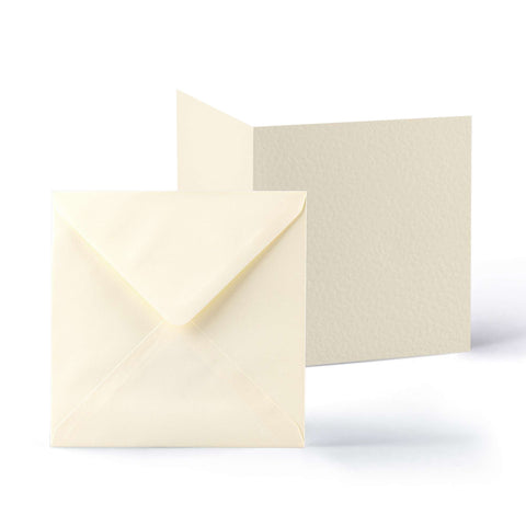 White V-Flap Envelope & Hammered Card Pack