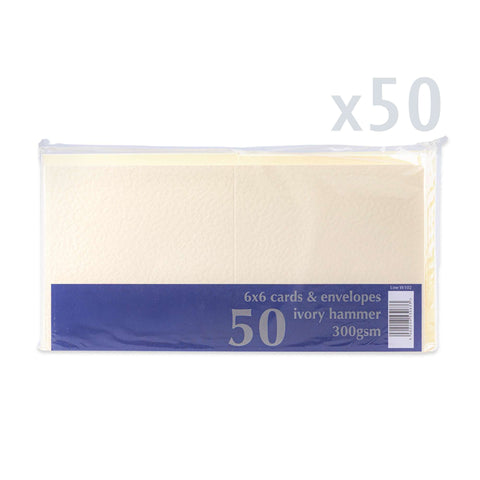 White V-Flap Envelope & Hammered Card Pack