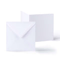 White V-Flap Envelope & Linen Card Pack