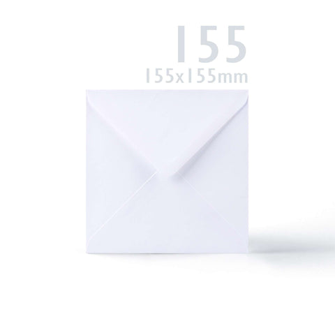 White V-Flap Envelope & Linen Card Pack