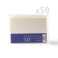 White V-Flap Envelope & Hammered Card Pack