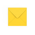 Mid Yellow Gummed V-Flap 120gsm Envelope (130 x 130mm)
