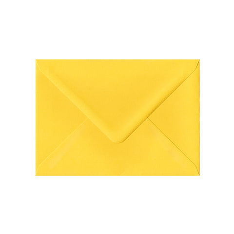 Mid Yellow Gummed V-Flap 120gsm Envelope (133 x 184mm)