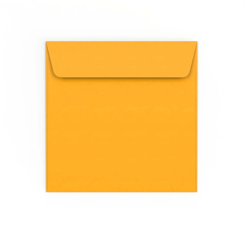  - Dark Yellow Peel & Seal 120gsm Envelope (155 x 155mm) - Envelopes.co.uk
