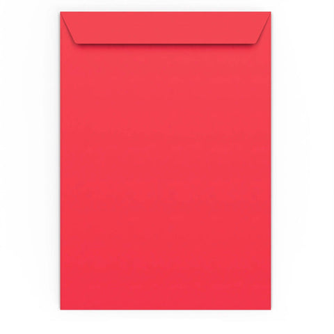  - C4 Bright Red 120gsm Peel & Seal Envelope (324 x 229mm) - Envelopes.co.uk