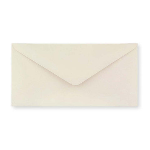 DL Ivory Wove 100gsm Gummed V-Flap Envelope (110 x 220mm)