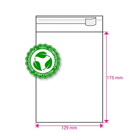 Biodegradable PLA Bags - PLA175129 - Envelopes.co.uk