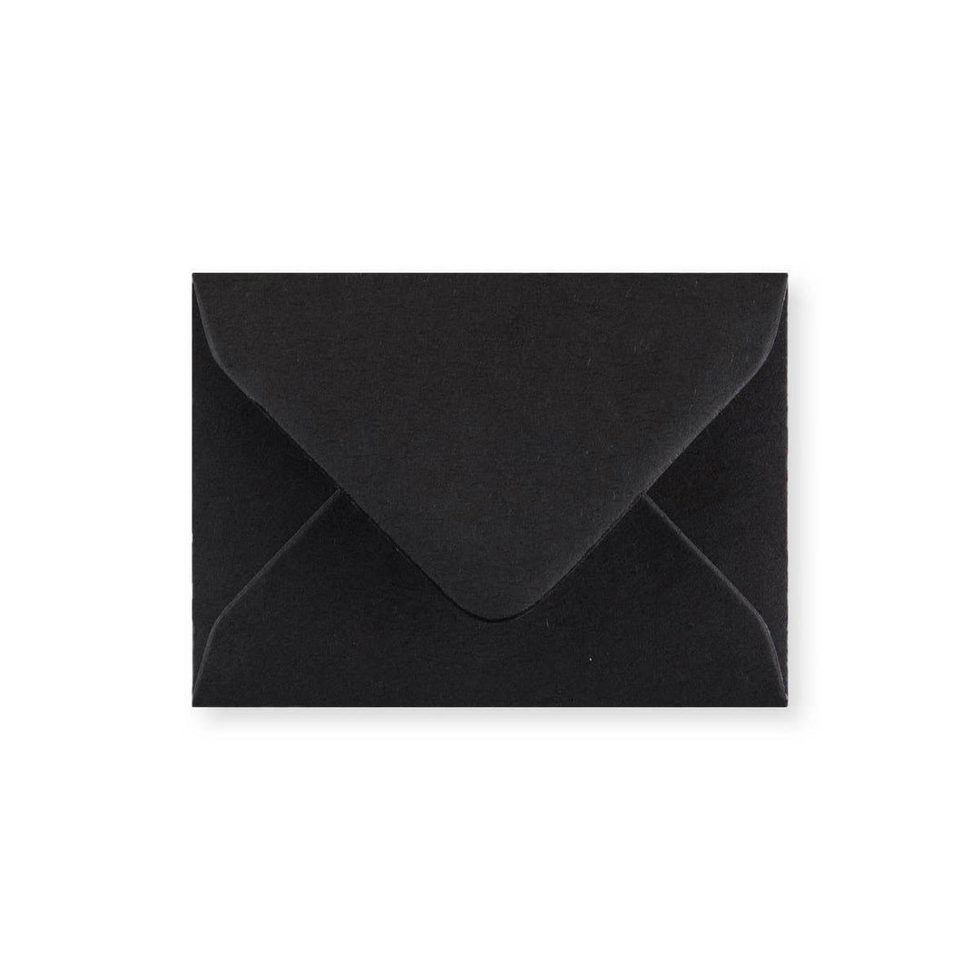 Black 100gsm Gummed V-Flap Greeting Card Envelope (70 x 100mm ...