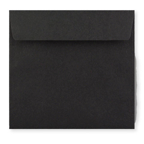 Black Coloured Peel & Seal 120gsm Envelope (155 x 155mm) - AN37155PS - Envelopes.co.uk