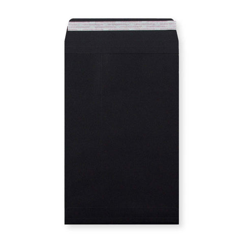 C4 Black 180gsm Peel & Seal Gusset Envelope (162 x 229 x 25mm) - PLP32422925B - Envelopes.co.uk
