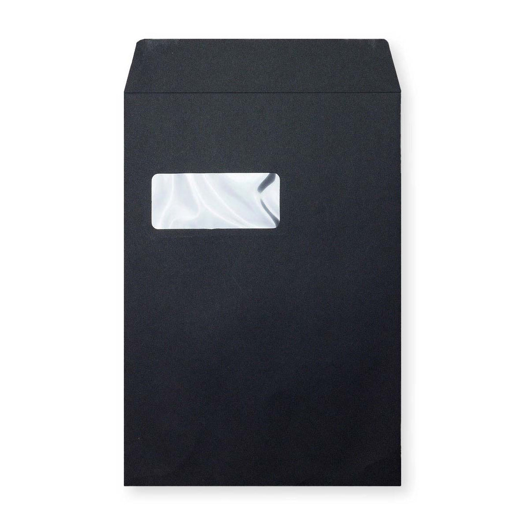 C4 Black Luxury 180gsm Peel & Seal Envelope (324 x 229mm) – Envelopes.co.uk