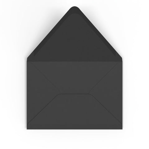 C5 Black British Made 100gsm Gummed V - Flap Envelope (162 x 229mm) - CUC5BL - Envelopes.co.uk