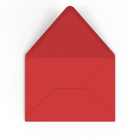 C5 Cherry Red British Made 100gsm Gummed V - Flap Envelope (162 x 229mm) - CUC5CR - Envelopes.co.uk