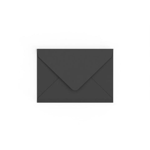 C6 Black British Made 100gsm Gummed V - Flap Envelope (114 x 162mm) - CUC6BL - Envelopes.co.uk
