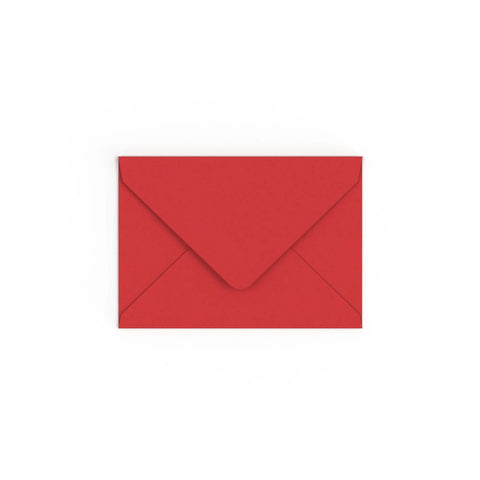 C6 Cherry Red British Made 100gsm Gummed V - Flap Envelope (114 x 162mm) - CUC6CR - Envelopes.co.uk
