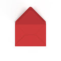C6 Cherry Red British Made 100gsm Gummed V-Flap Envelope (114 x 162mm)