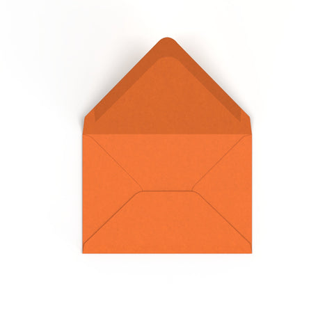 C6 Flame Orange British Made 100gsm Gummed V - Flap Envelope (114 x 162mm) - CUC6OR - Envelopes.co.uk