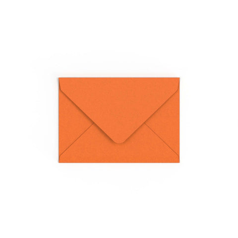 C6 Flame Orange British Made 100gsm Gummed V - Flap Envelope (114 x 162mm) - CUC6OR - Envelopes.co.uk