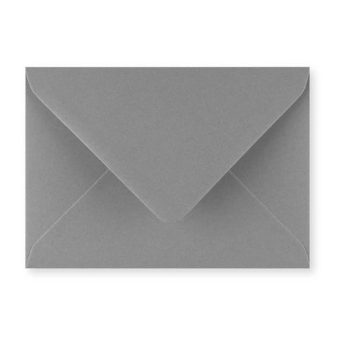 C6 Grey British Made 100gsm Gummed V - Flap Envelope (114 x 162mm) - CUC6GG - Envelopes.co.uk